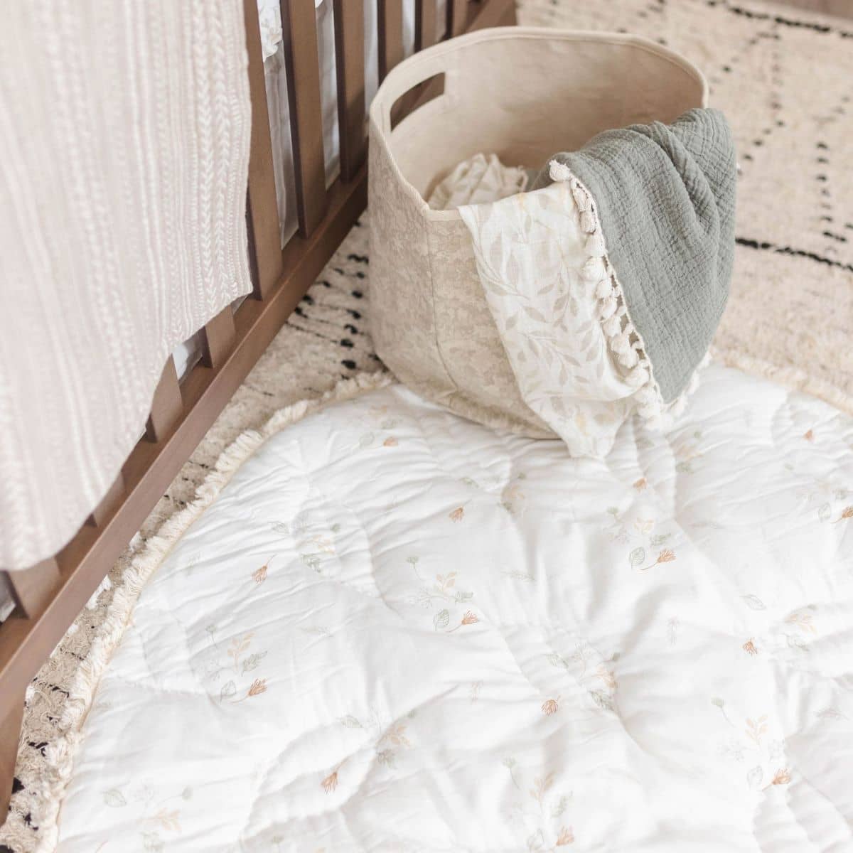 Crane Baby Quilted Baby Play Mat - Willow