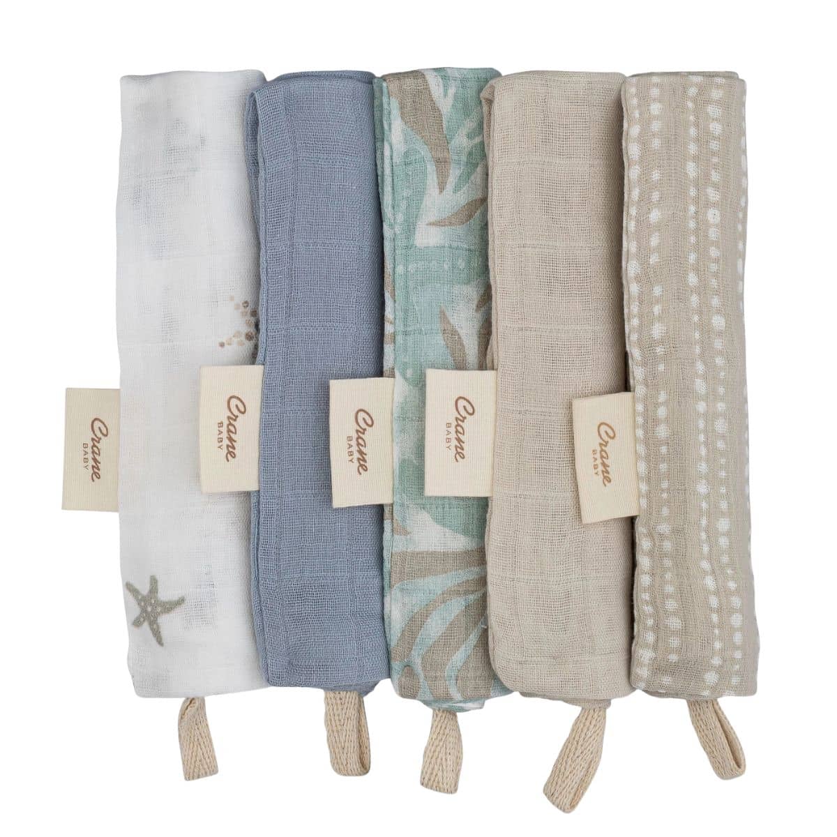 Crane Baby Wash Cloth Set - Cove Sea Life