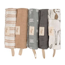 Crane Baby Wash Cloth Set - Ezra Woodland Animal
