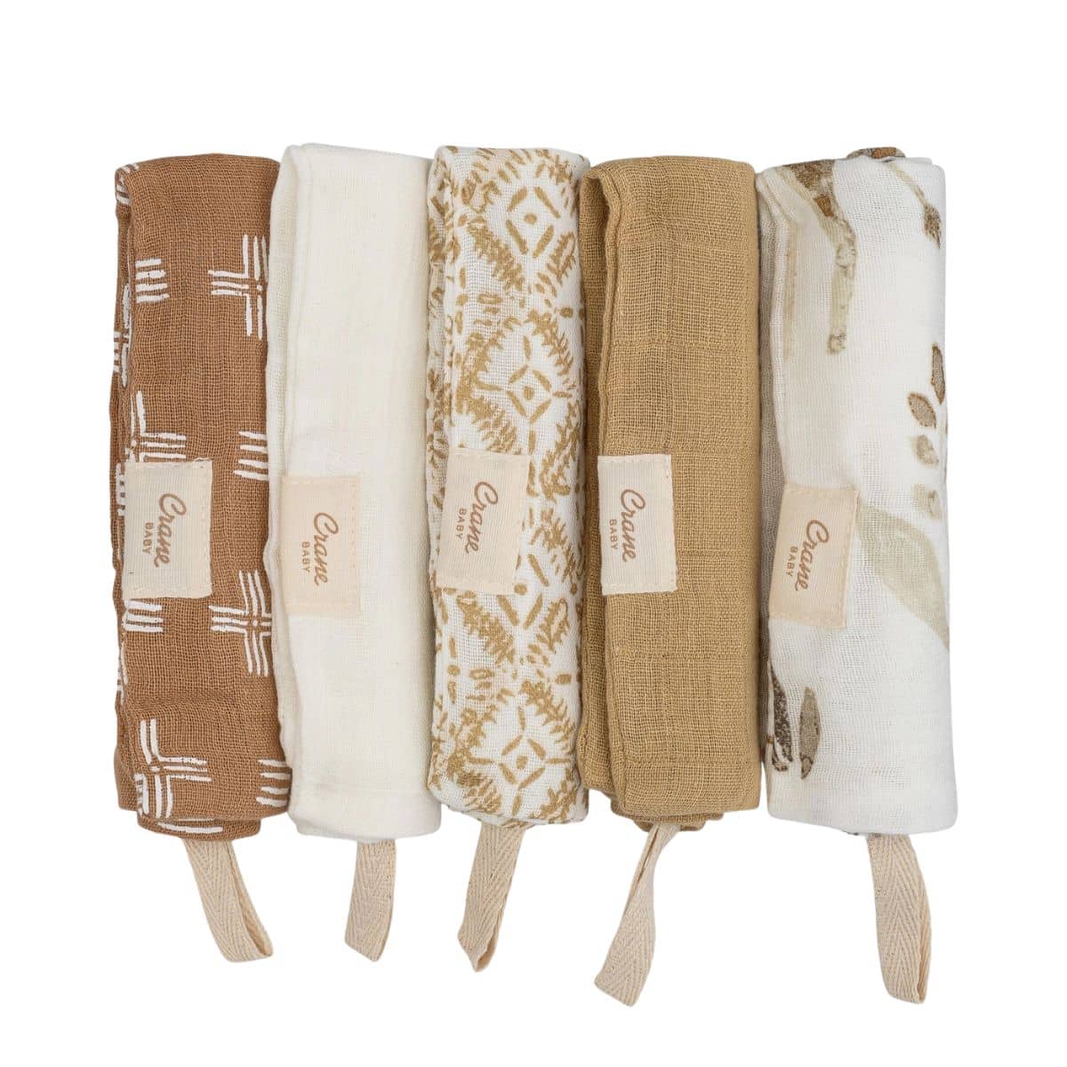Crane Baby Wash Cloth Set - Kendi Safari Animal