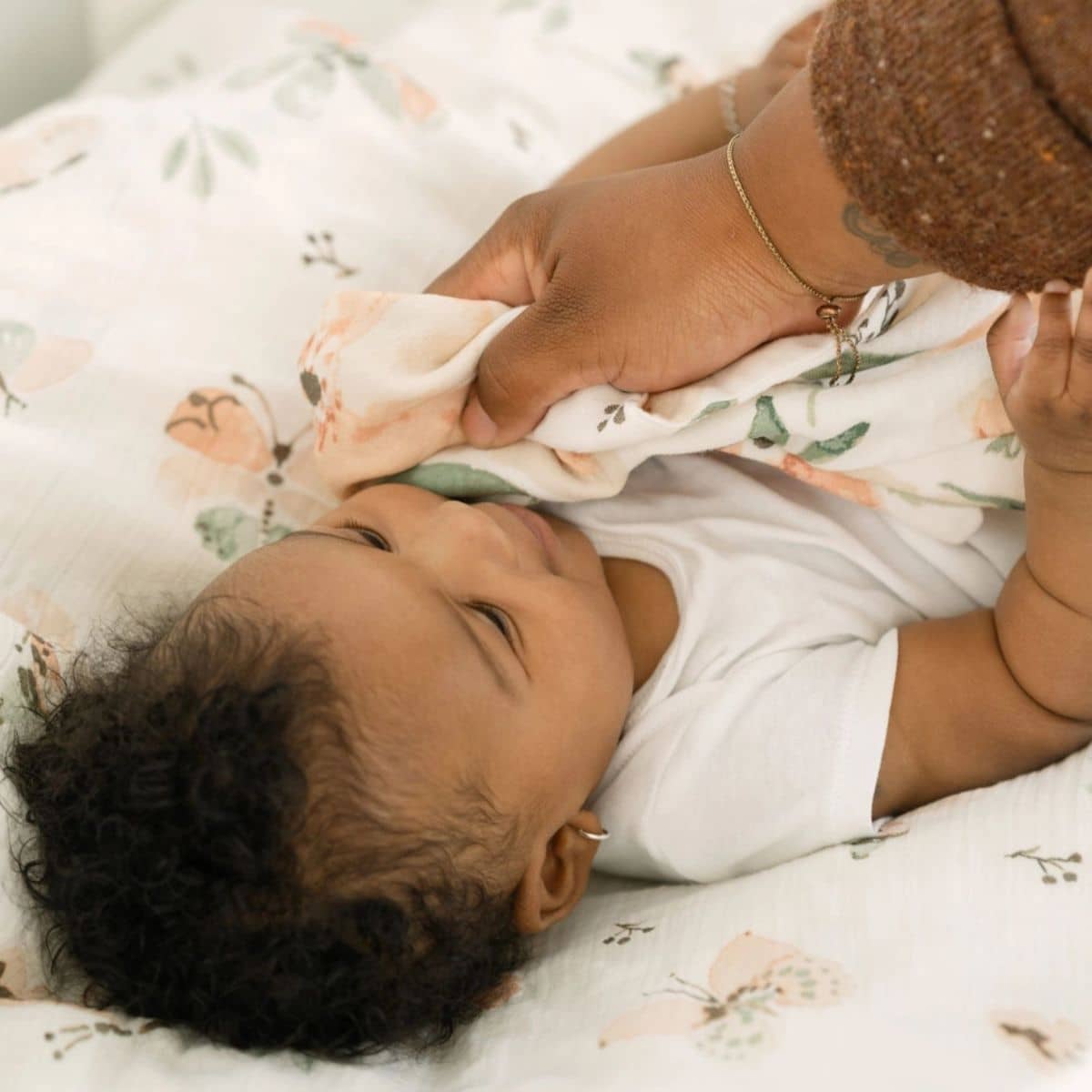Crane Baby Wash Cloth Set - Parker Pink Floral