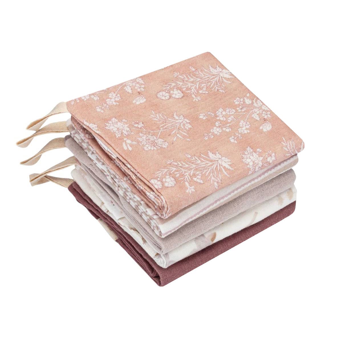 Crane Baby Wash Cloth Set - Violet Floral