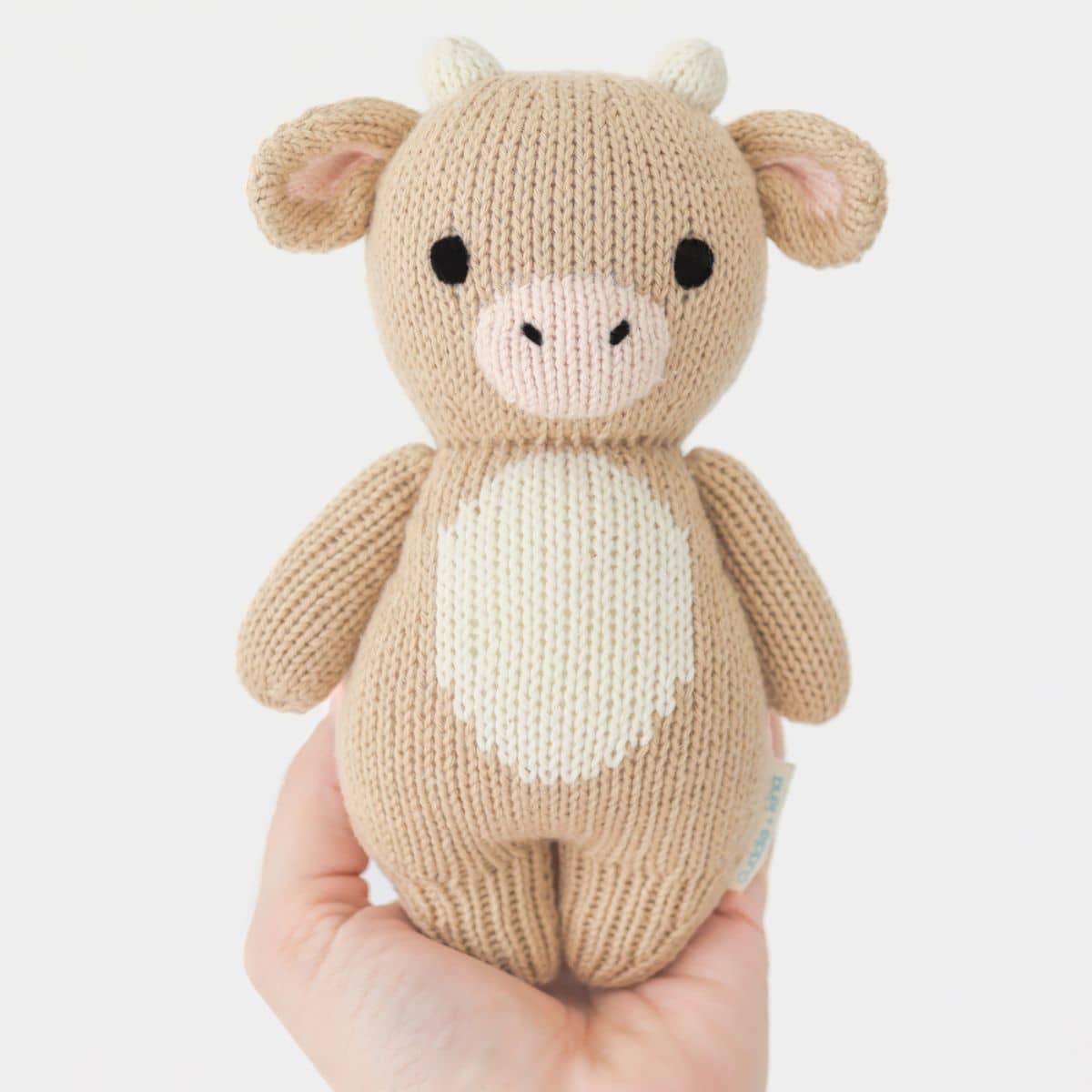 Cuddle + Kind Hand-Knit Doll - Baby Cow (jersey)