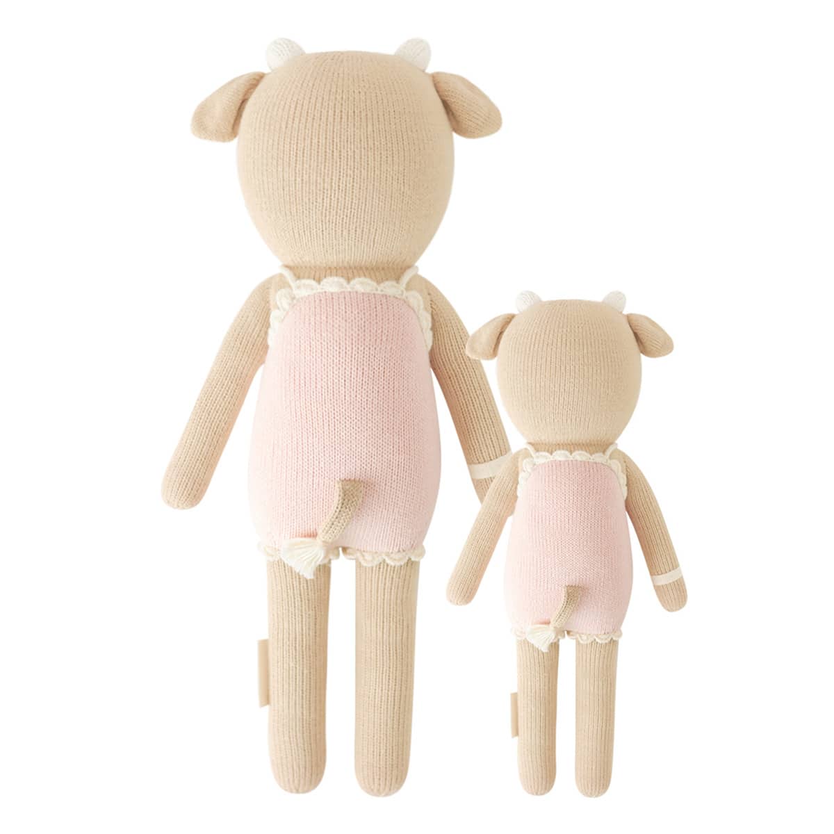 Cuddle + Kind Hand-Knit Doll - Ava the Cow (Powder Pink)