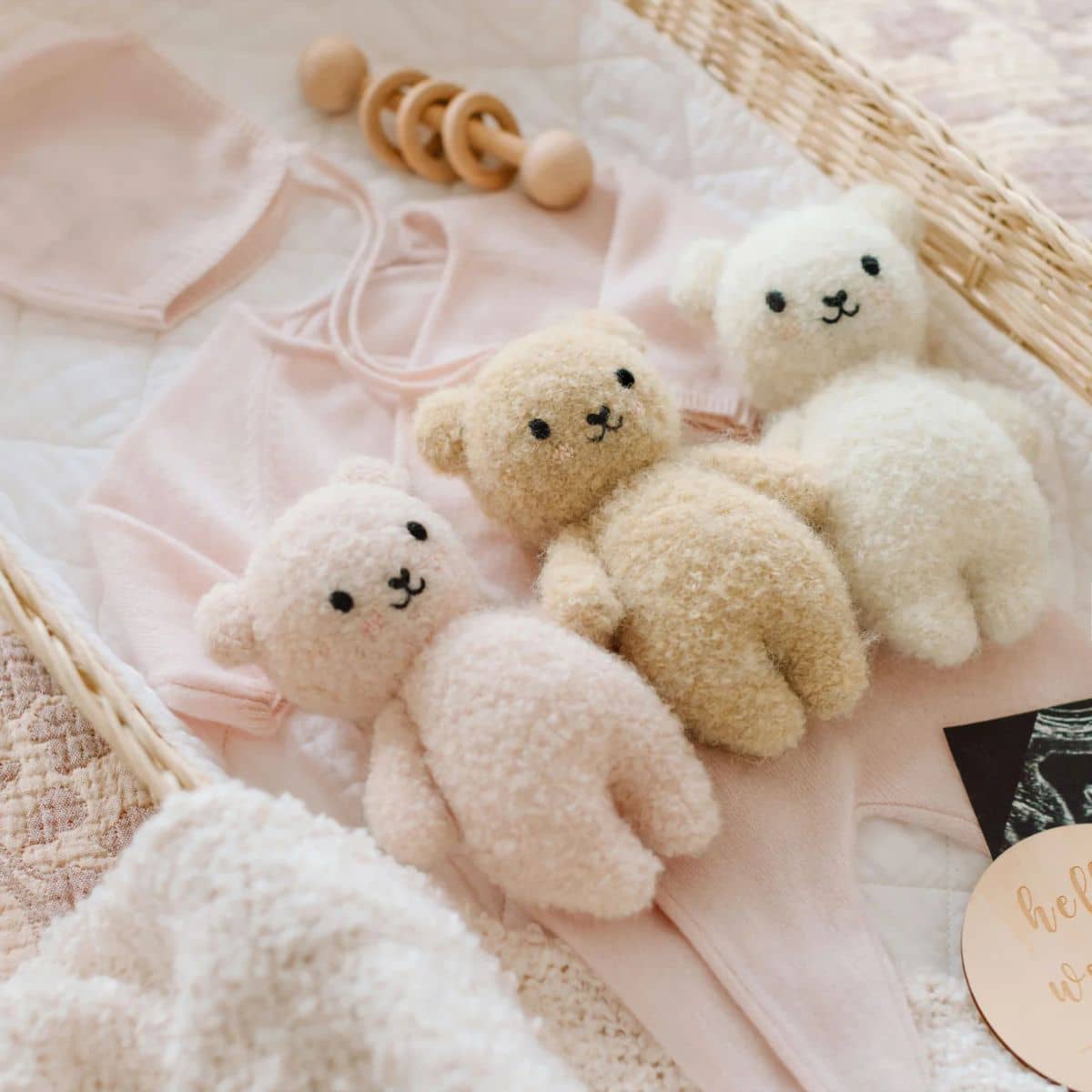 Cuddle + Kind Hand-Knit Doll - Baby Bouclé Bear (ivory)