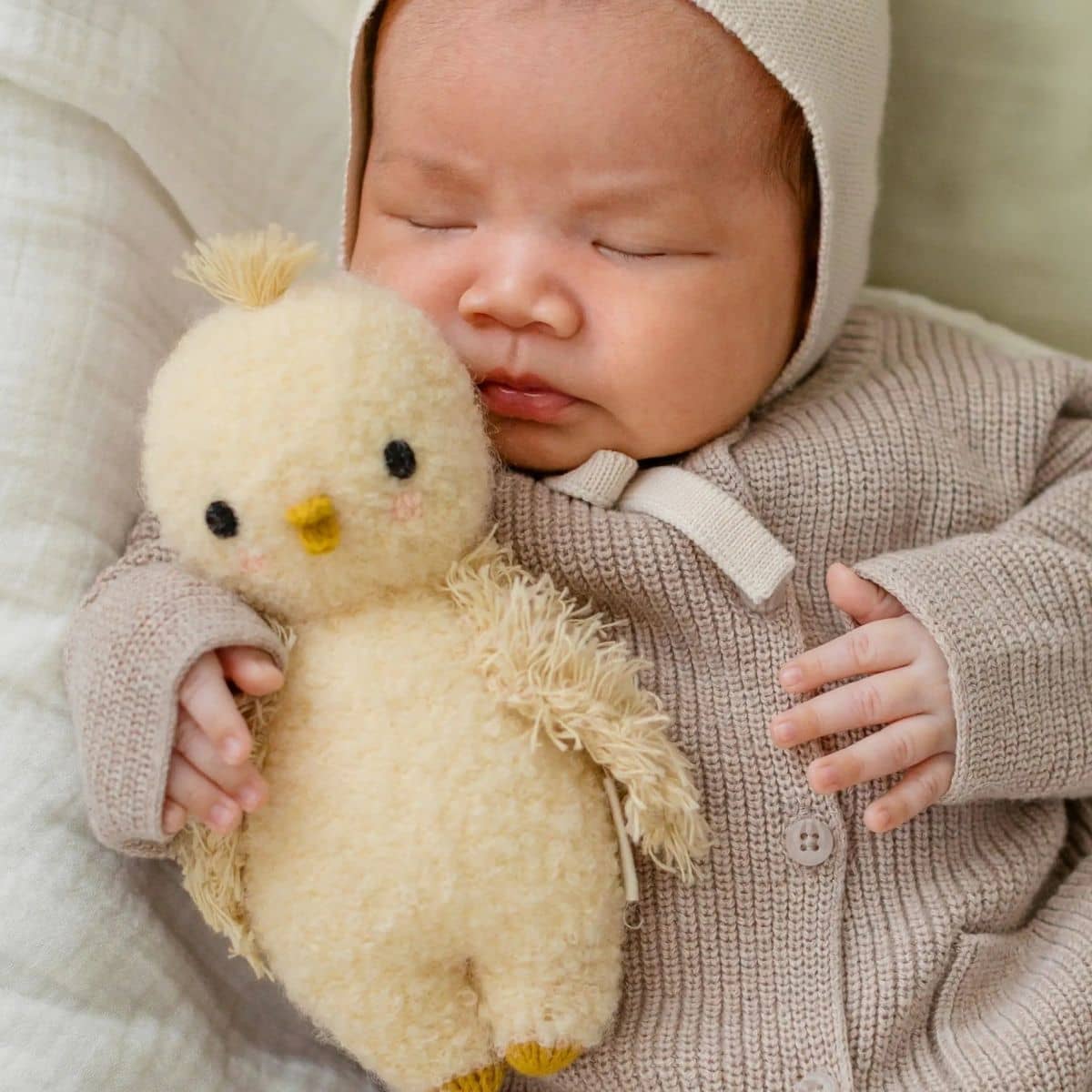 Cuddle + Kind Hand-Knit Doll - Baby Bouclé Chick (buttercup)