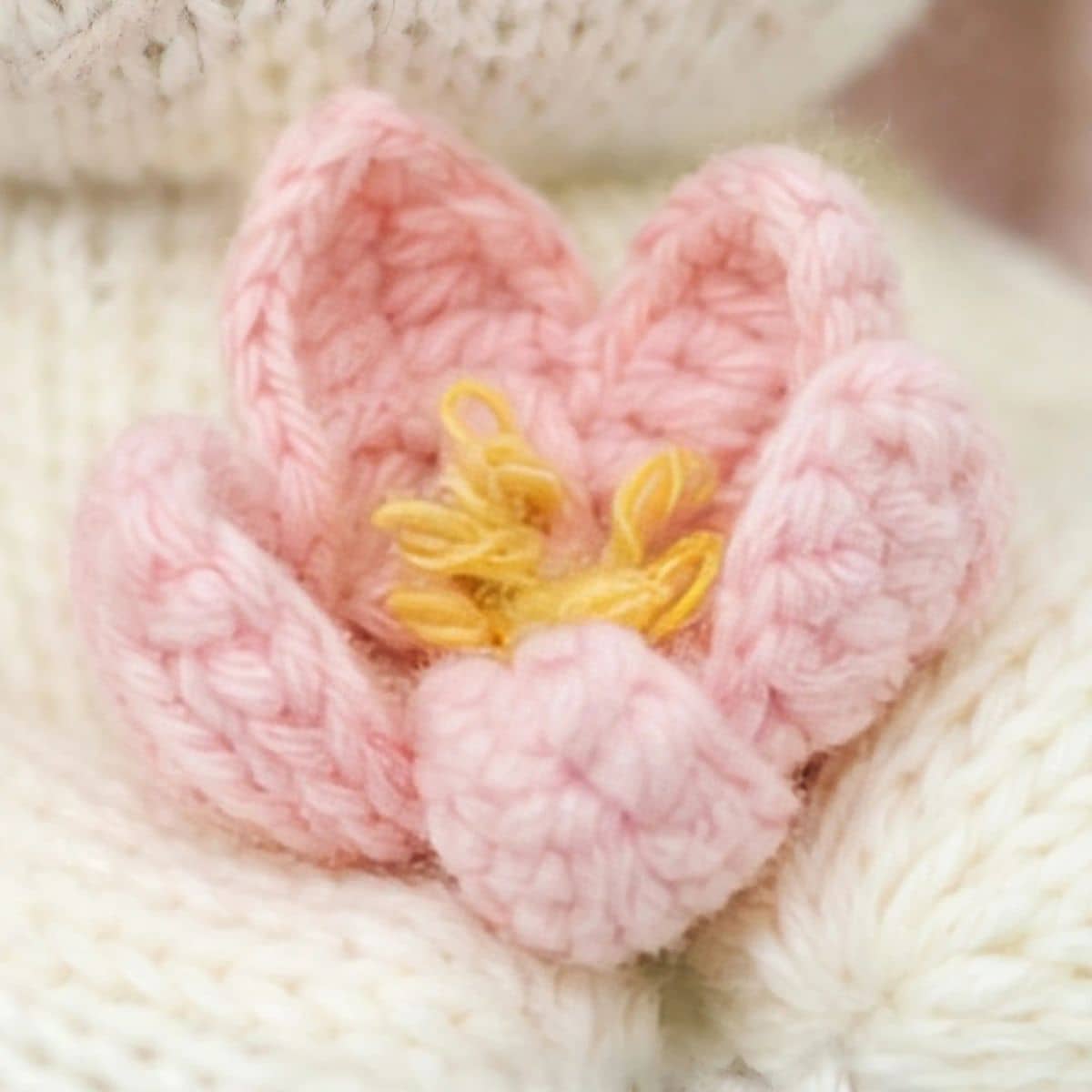 Cuddle + Kind Hand-Knit Doll - Baby Bunny (blooming tulip)