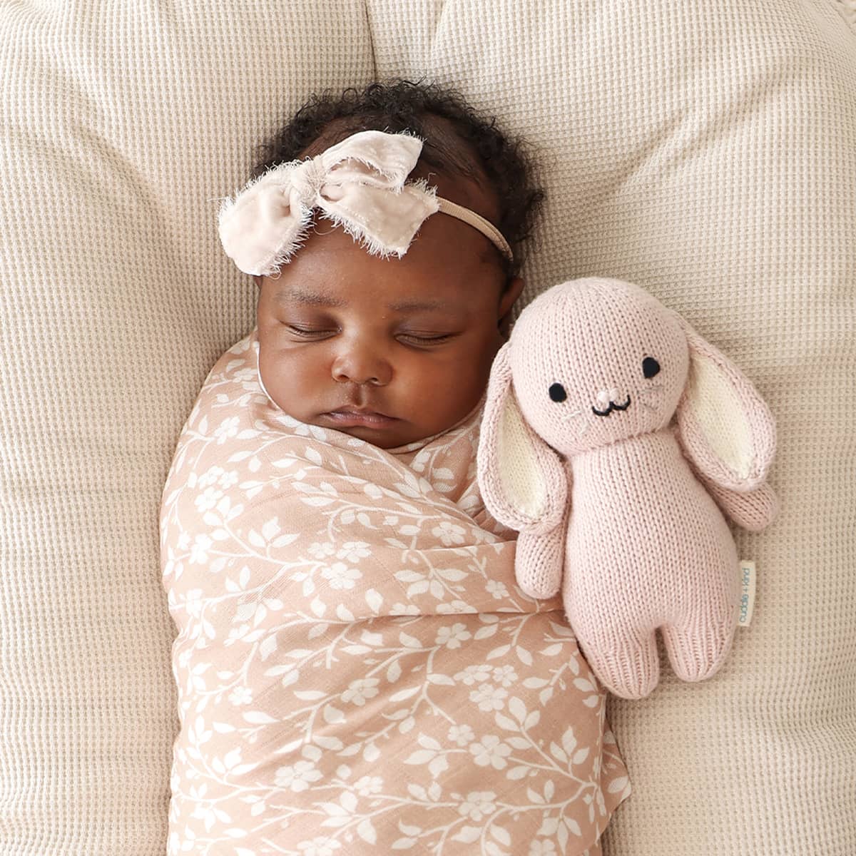 Cuddle + Kind Hand-Knit Doll - Baby Bunny (rose)