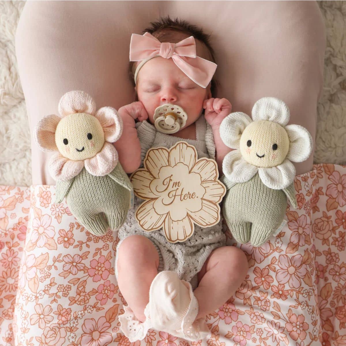 Cuddle + Kind Hand-Knit Doll - Baby Daisy (ivory)