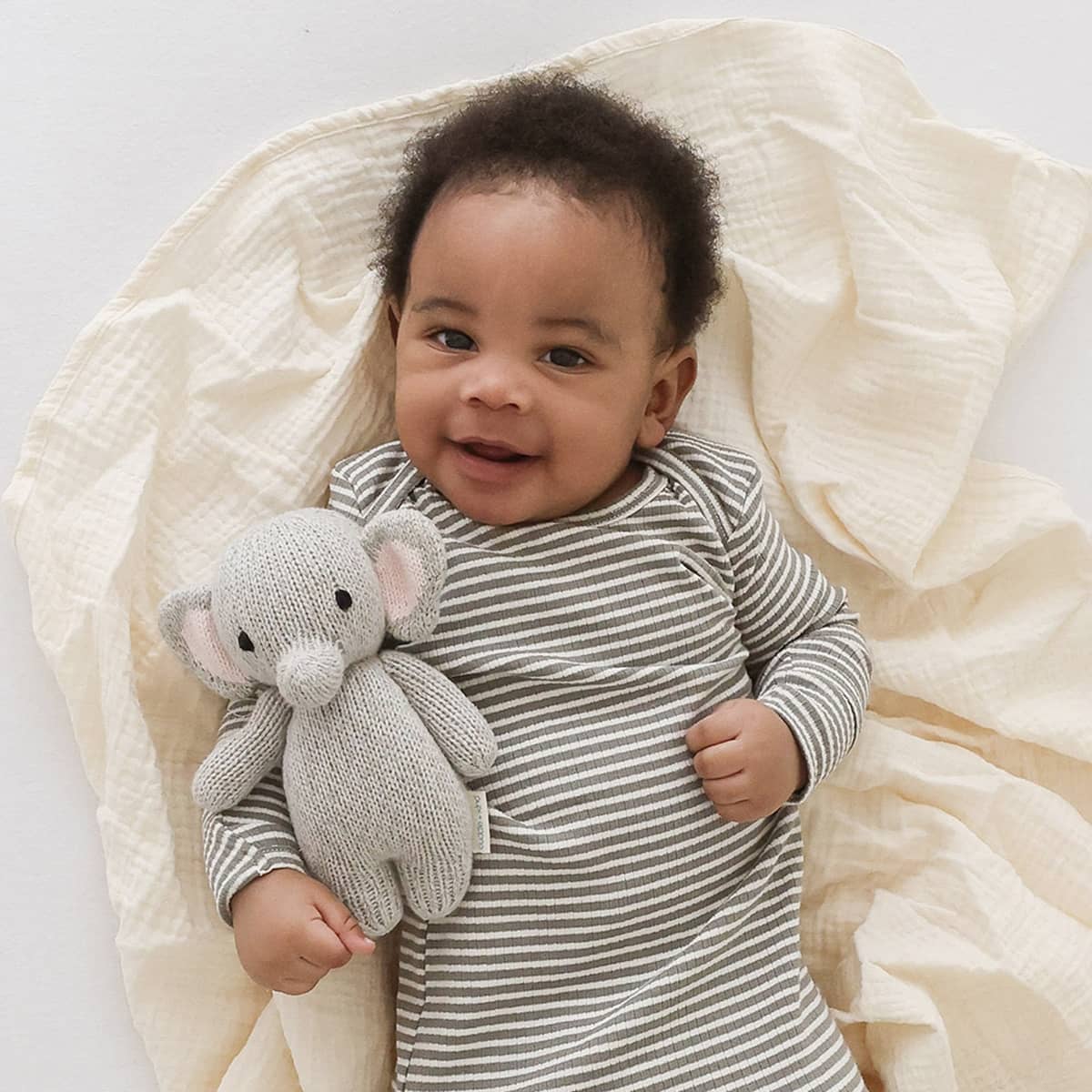 Cuddle + Kind Hand-Knit Doll - Baby Elephant