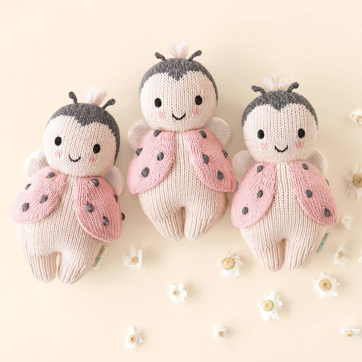 Cuddle + Kind Hand-Knit Doll - Baby Ladybug
