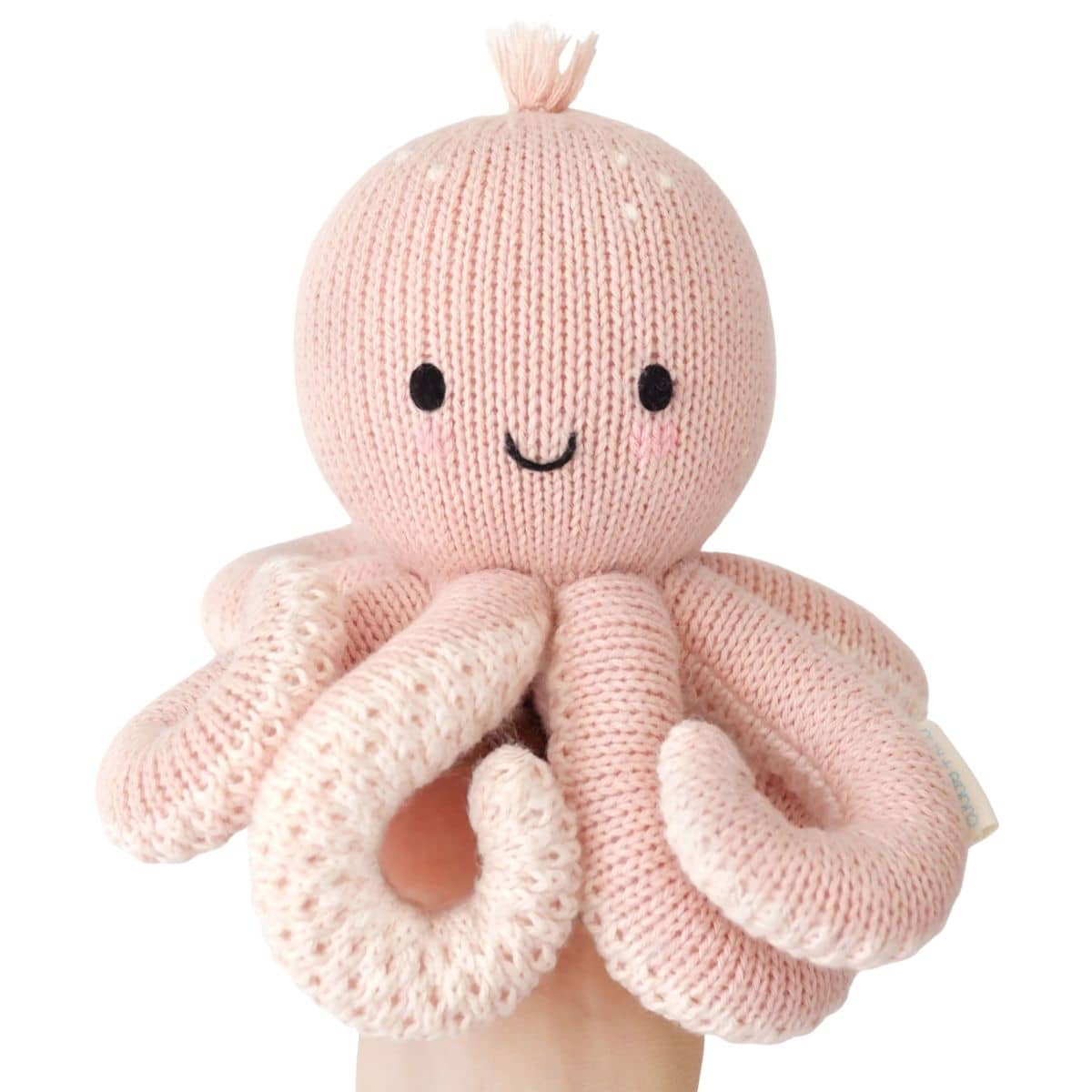 Cuddle + Kind Hand-Knit Doll - Baby Octopus (soft coral pink)