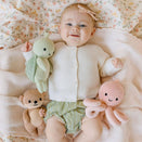Cuddle + Kind Hand-Knit Doll - Baby Octopus (soft coral pink)