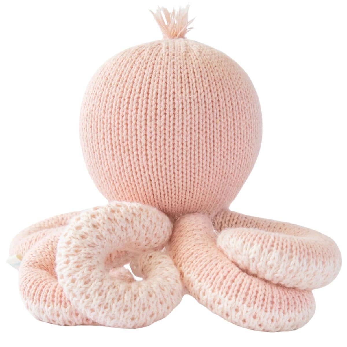 Cuddle + Kind Hand-Knit Doll - Baby Octopus (soft coral pink)