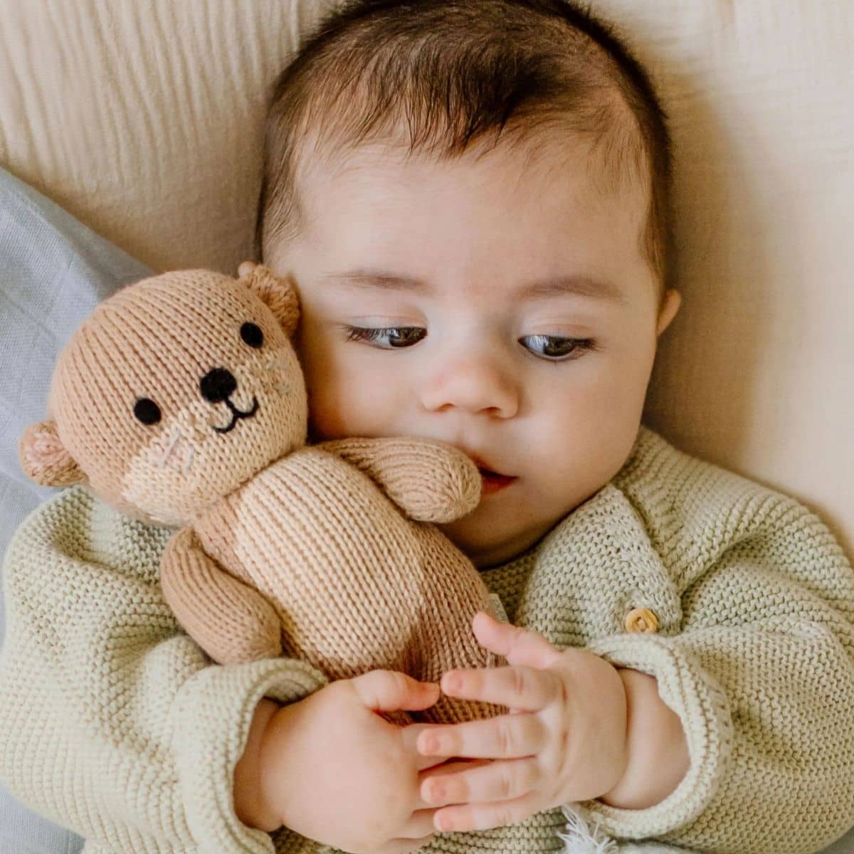 Cuddle + Kind Hand-Knit Doll - Baby Otter