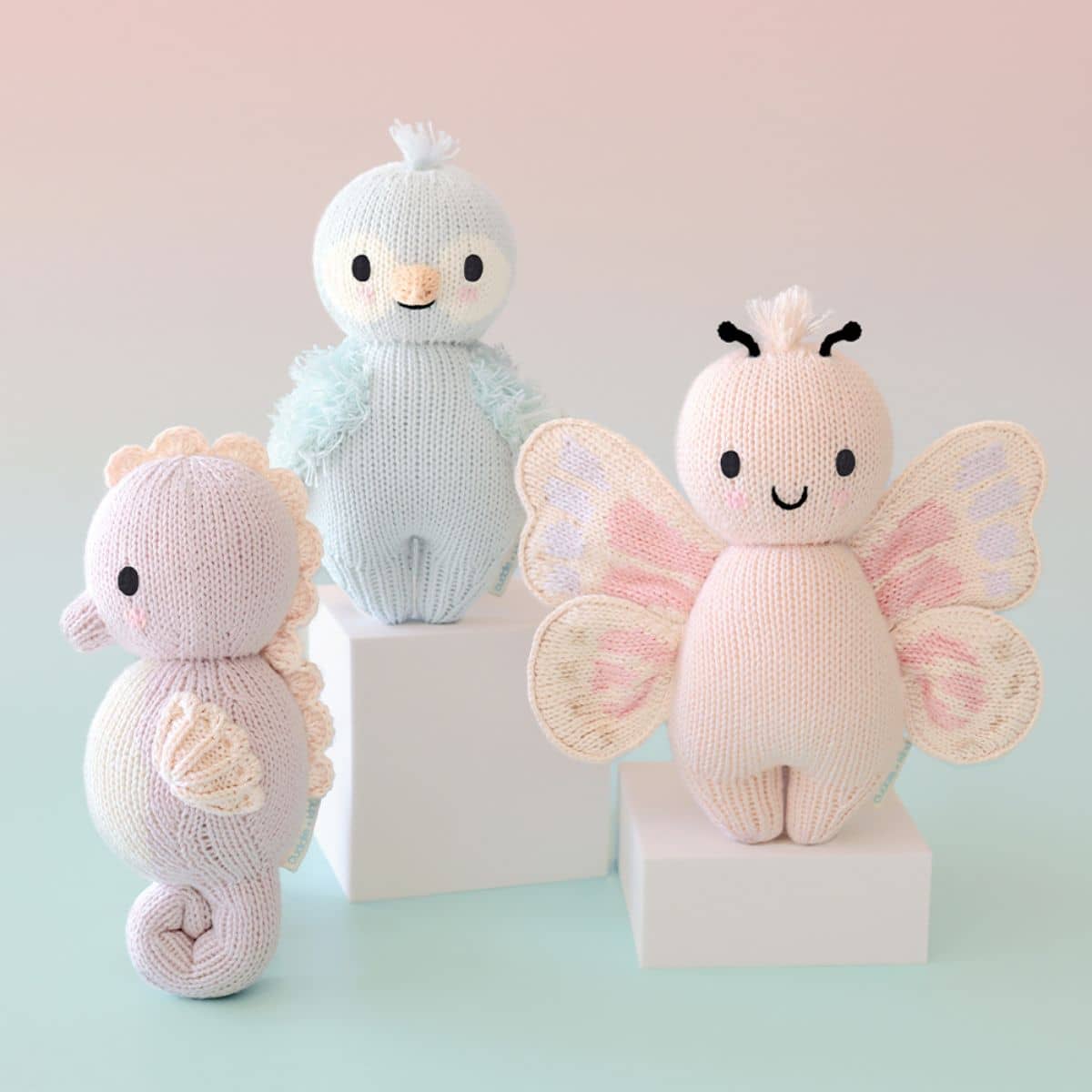 Cuddle + Kind Hand-Knit Doll - Baby Parrot (mauve)