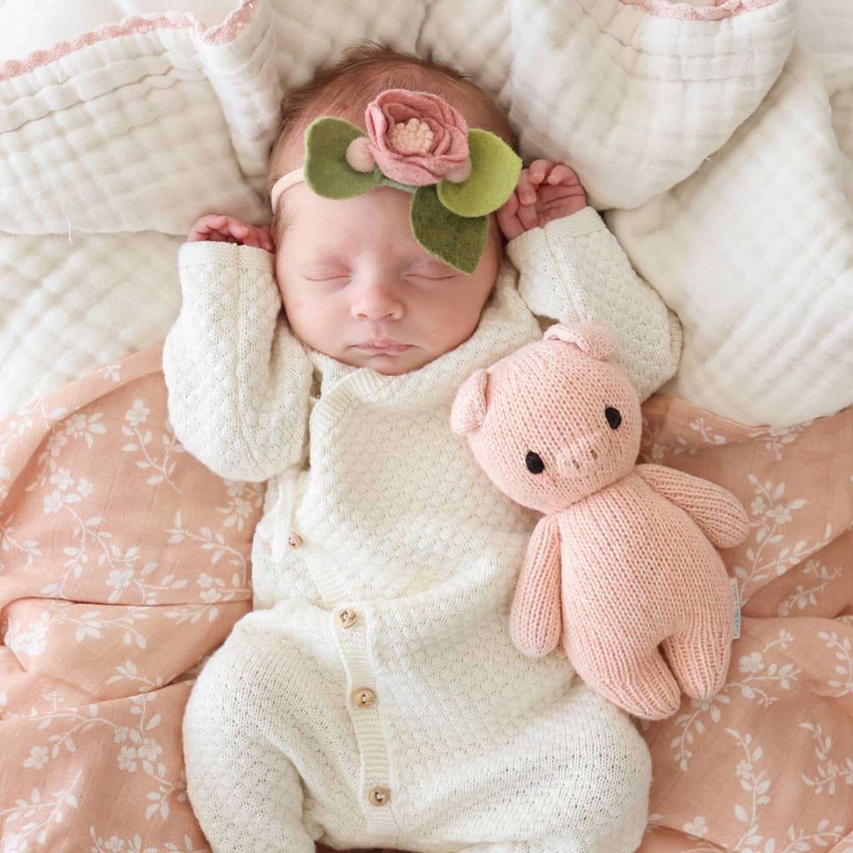Cuddle + Kind Hand-Knit Doll - Baby Piglet