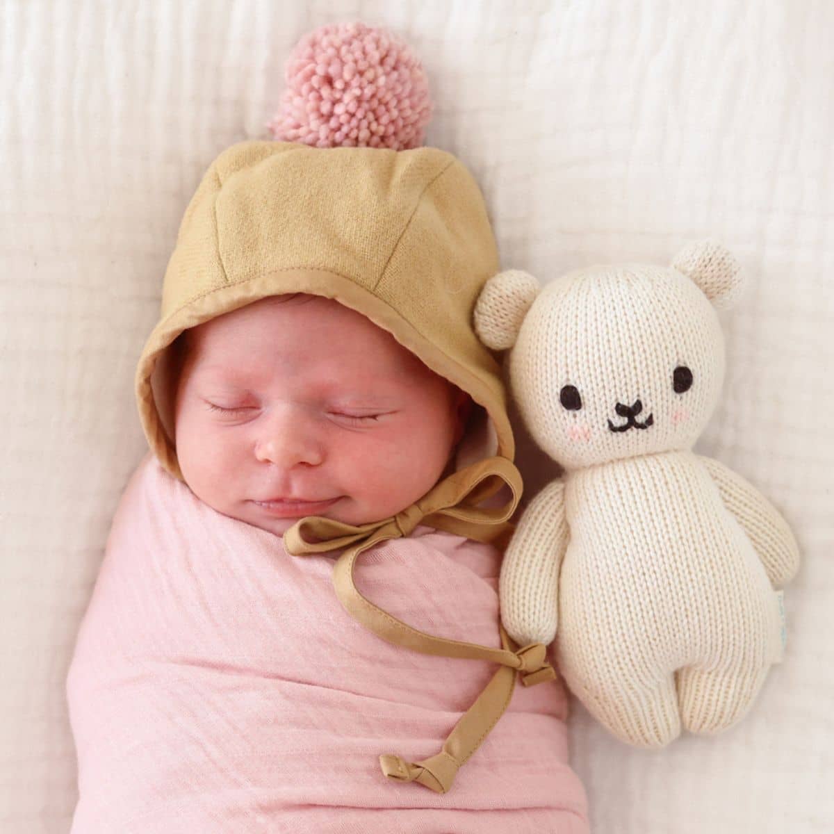 Cuddle + Kind Hand-Knit Doll - Baby Polar Bear