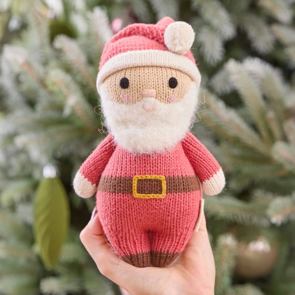 Cuddle + Kind Hand-Knit Doll - Baby Santa