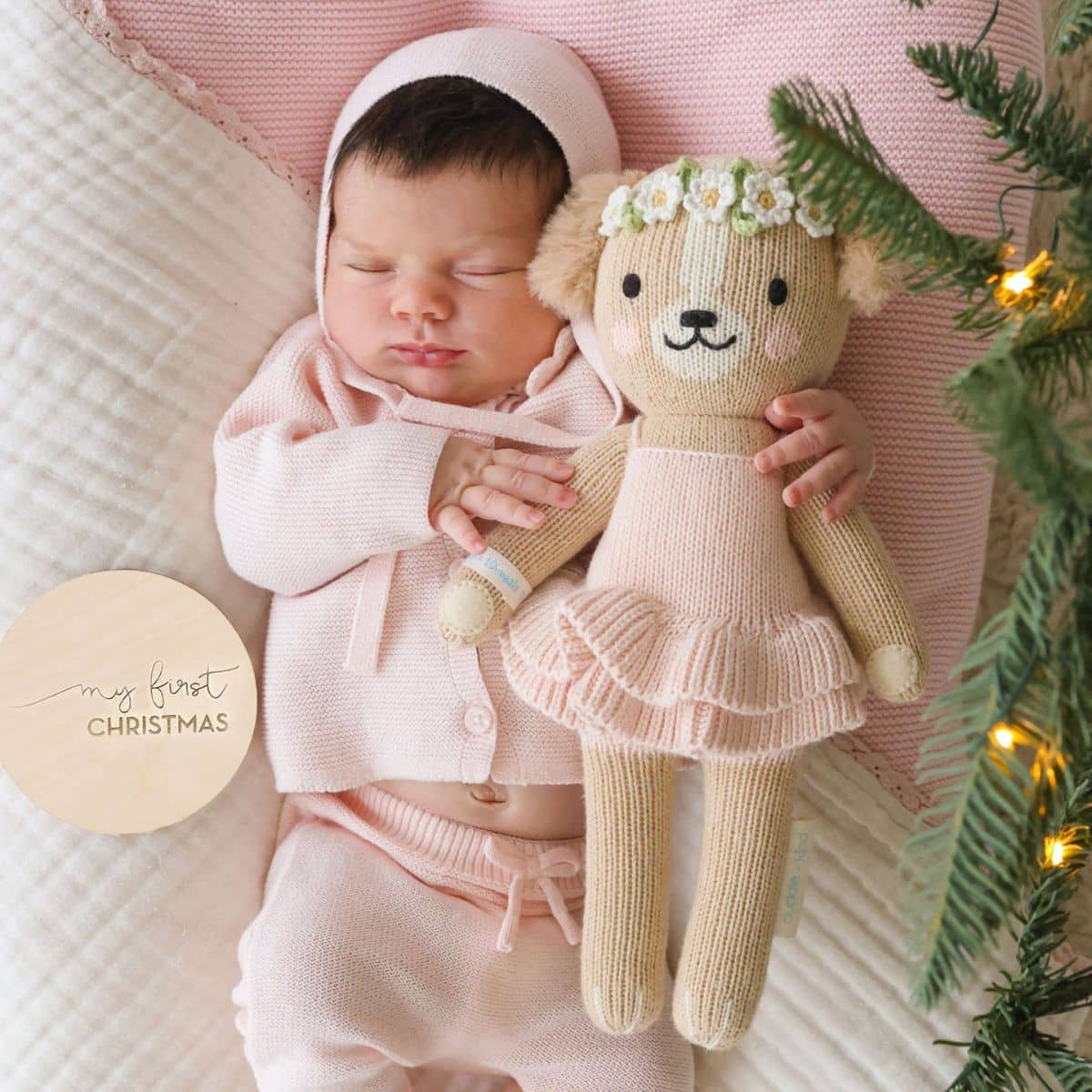 Cuddle + Kind Hand-Knit Doll - Evelyn the Golden Puppy