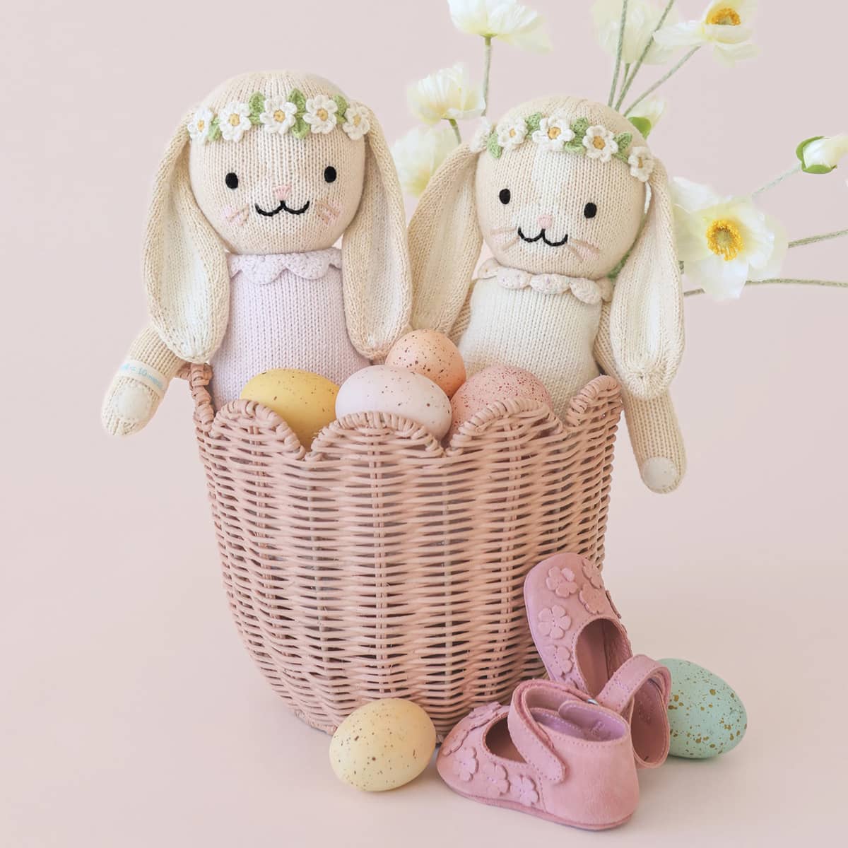 Cuddle + Kind Hand-Knit Doll - Hannah the Bunny (violet)