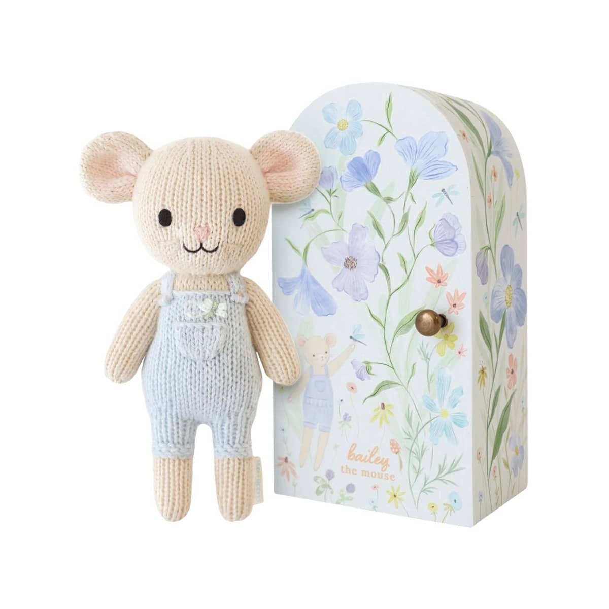 Cuddle + Kind Hand-Knit Doll - Tiny Bailey the Mouse