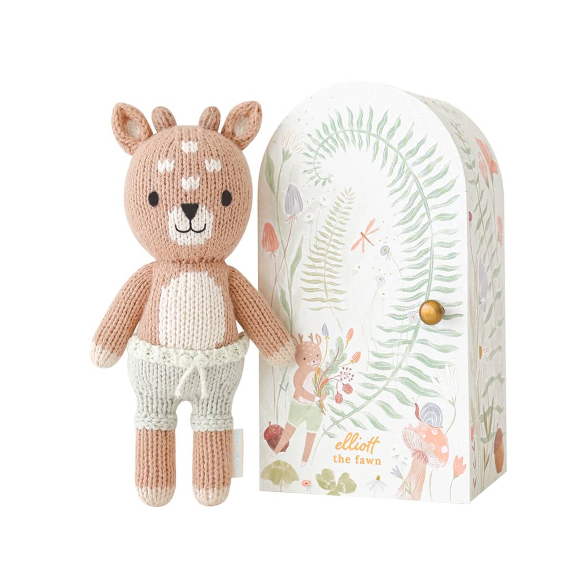 Cuddle Bell Cuddle + Kind Hand-Knit Doll - Tiny Elliot the Fawn – babyshop