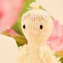 Cuddle + Kind Hand-Knit Doll - Tiny Flora the Duckling (mauve)