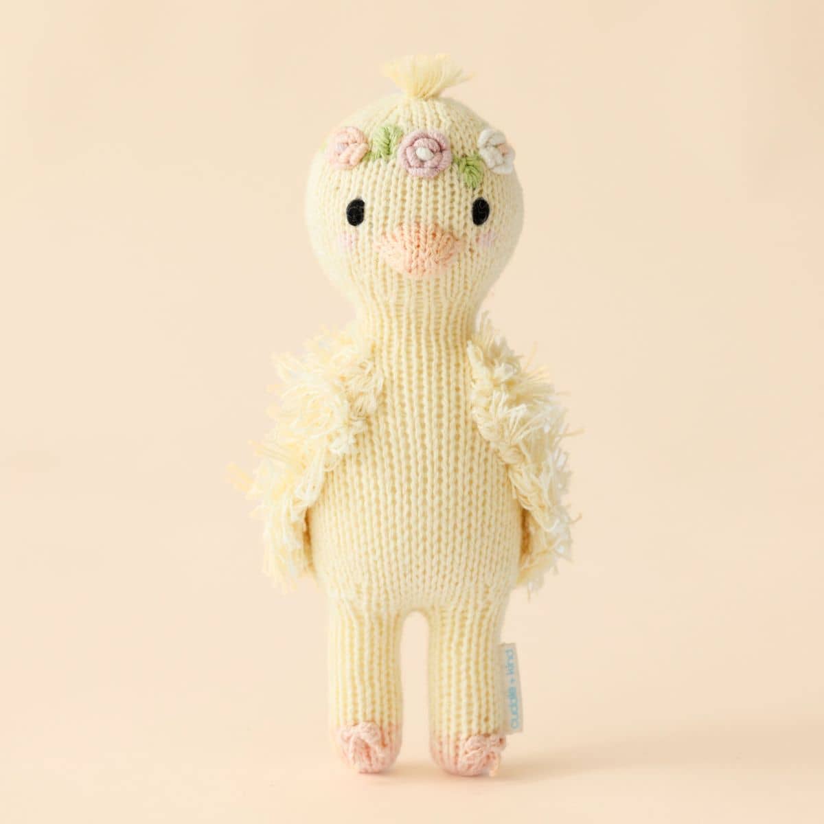 Cuddle + Kind Hand-Knit Doll - Tiny Flora the Duckling (mauve)