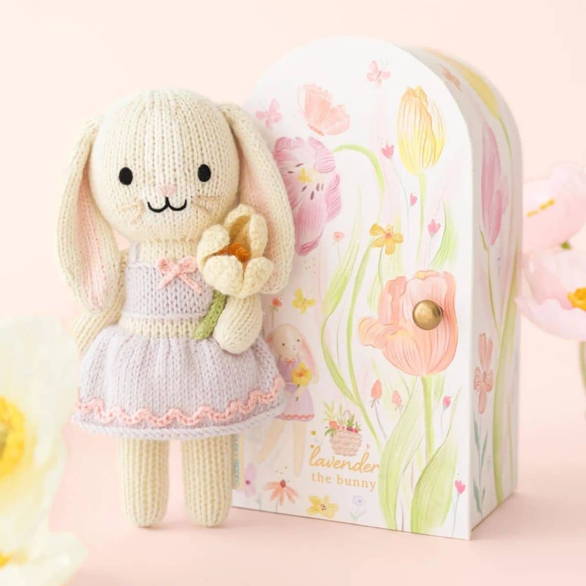 Cuddle + Kind Hand-Knit Doll - Tiny Lavender the Bunny