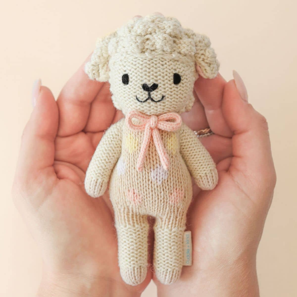 Cuddle + Kind Hand-Knit Doll - Tiny Lucy the Lamb (pastel)
