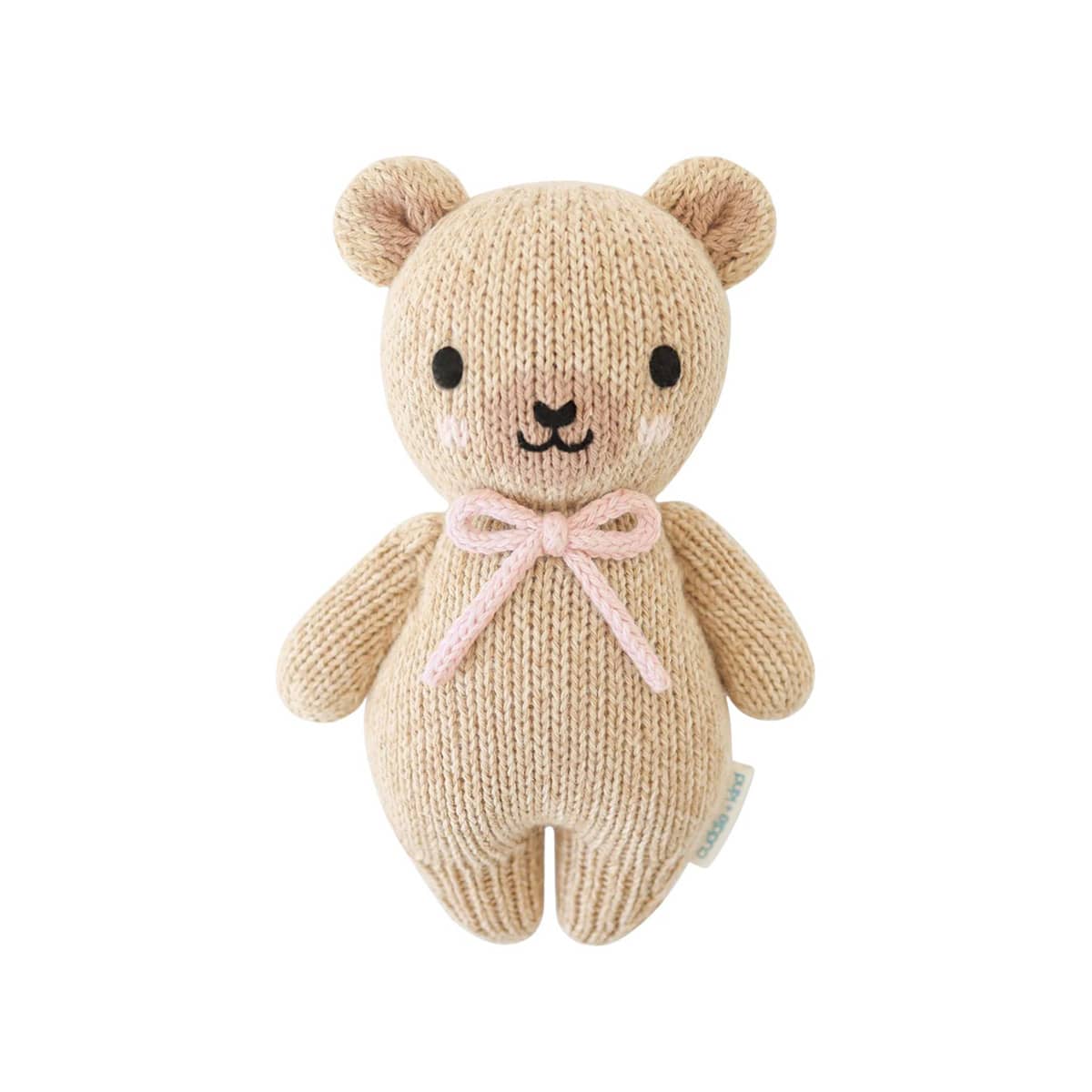 Cuddle + Kind Hand-Knit Doll - Baby Honey Bear (blush bow)
