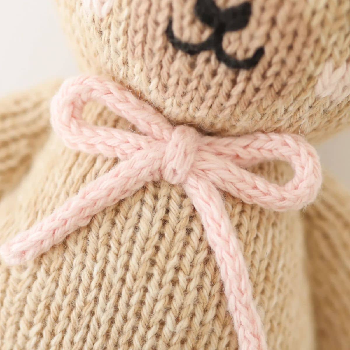 Cuddle + Kind Hand-Knit Doll - Baby Honey Bear (blush bow)