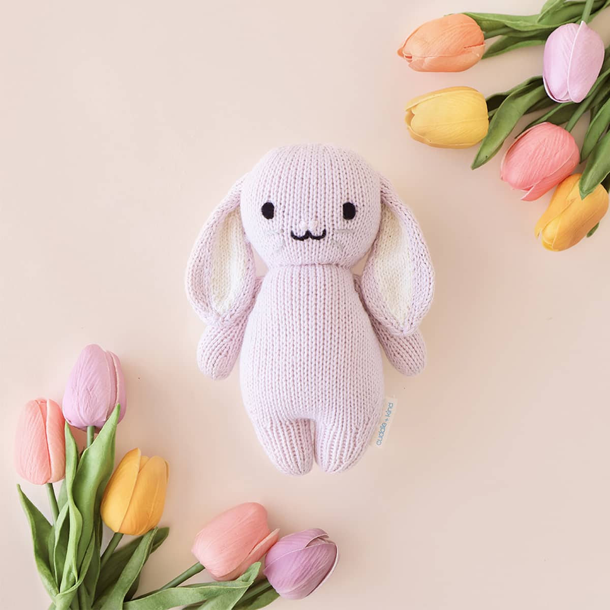 Cuddle + Kind Hand-Knit Doll - Baby Bunny (lilac)