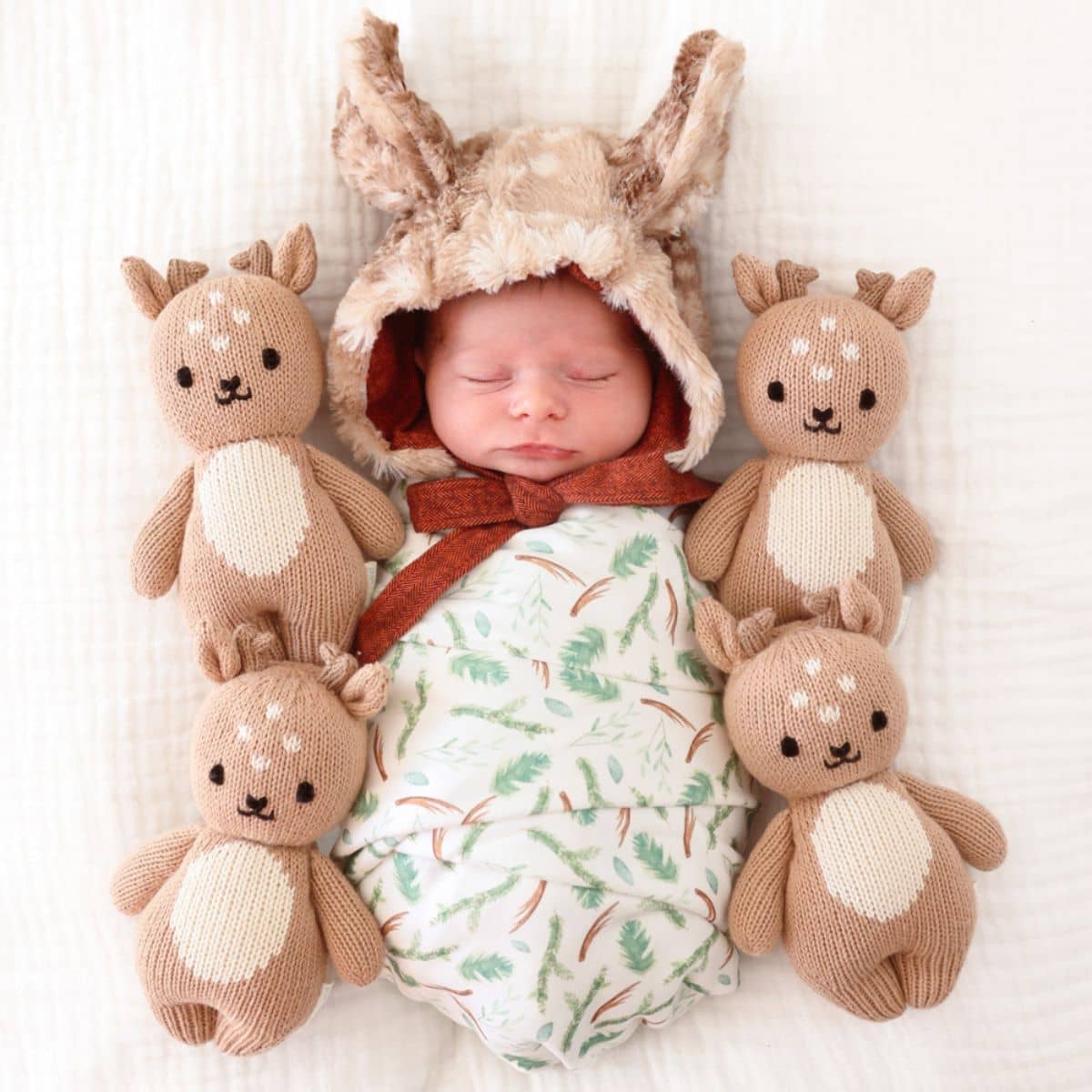 Cuddle + Kind Hand-Knit Doll - Baby Fawn
