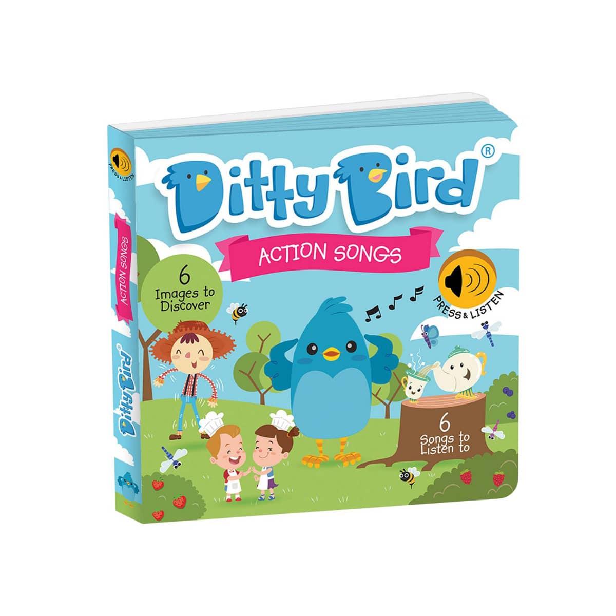 Ditty Bird Interactive Sounds Rechargeable Board Book - Action Songs