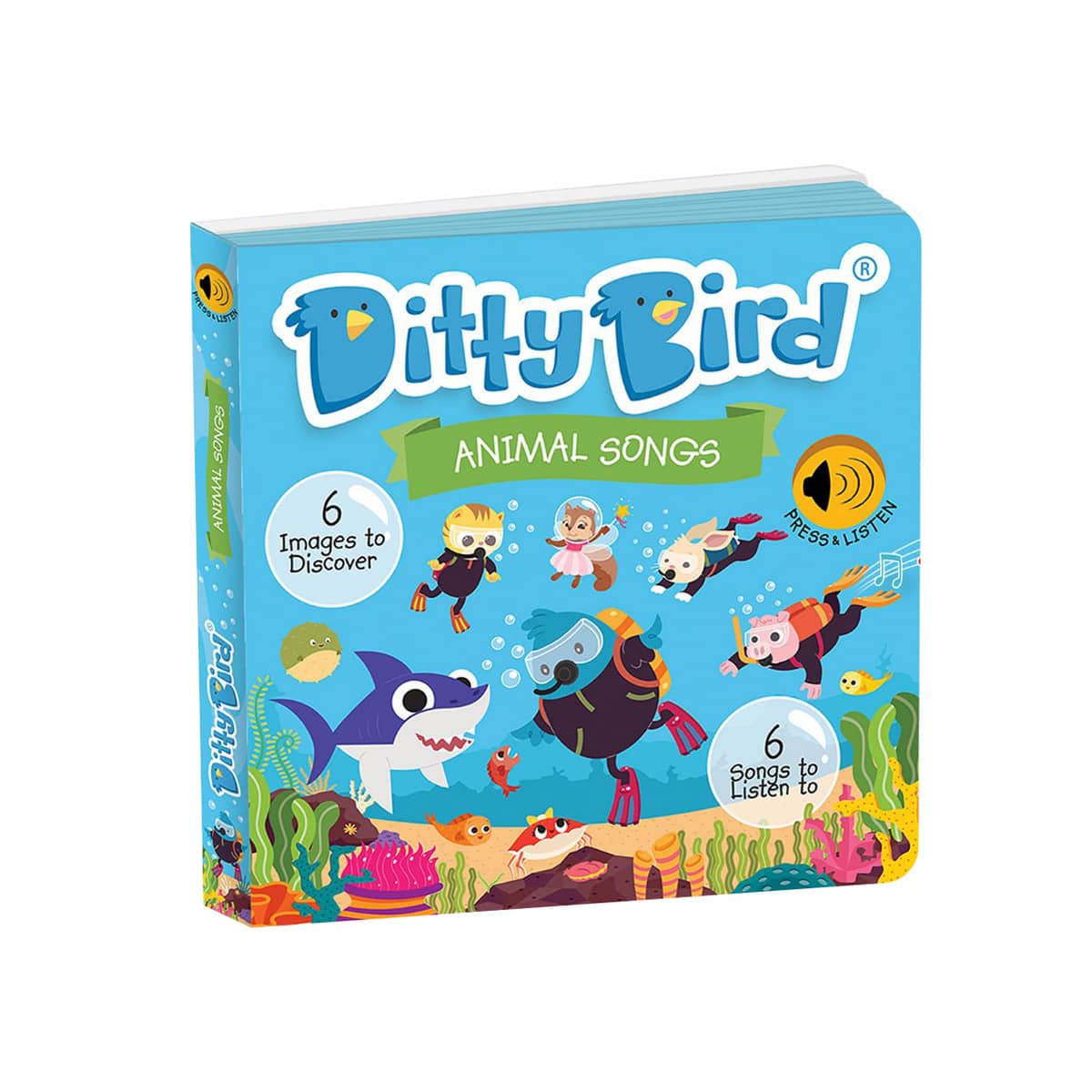 Ditty Bird Interactive Sounds Rechargeable Board Book - Animal Songs