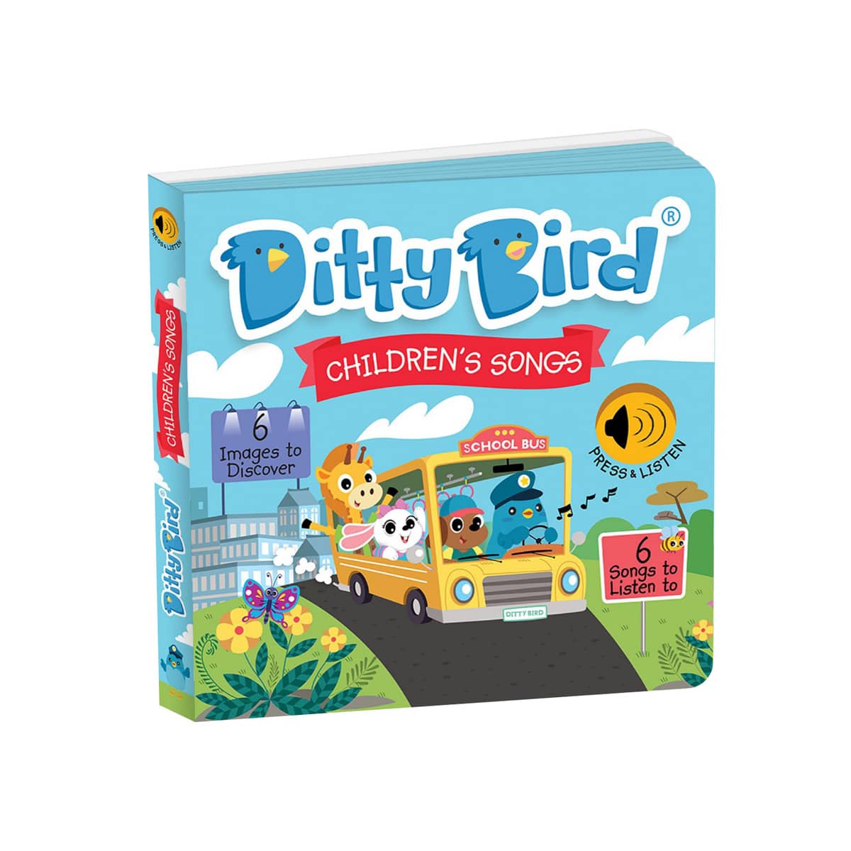 Ditty Bird Interactive Sounds Rechargeable Board Book - Children's Songs