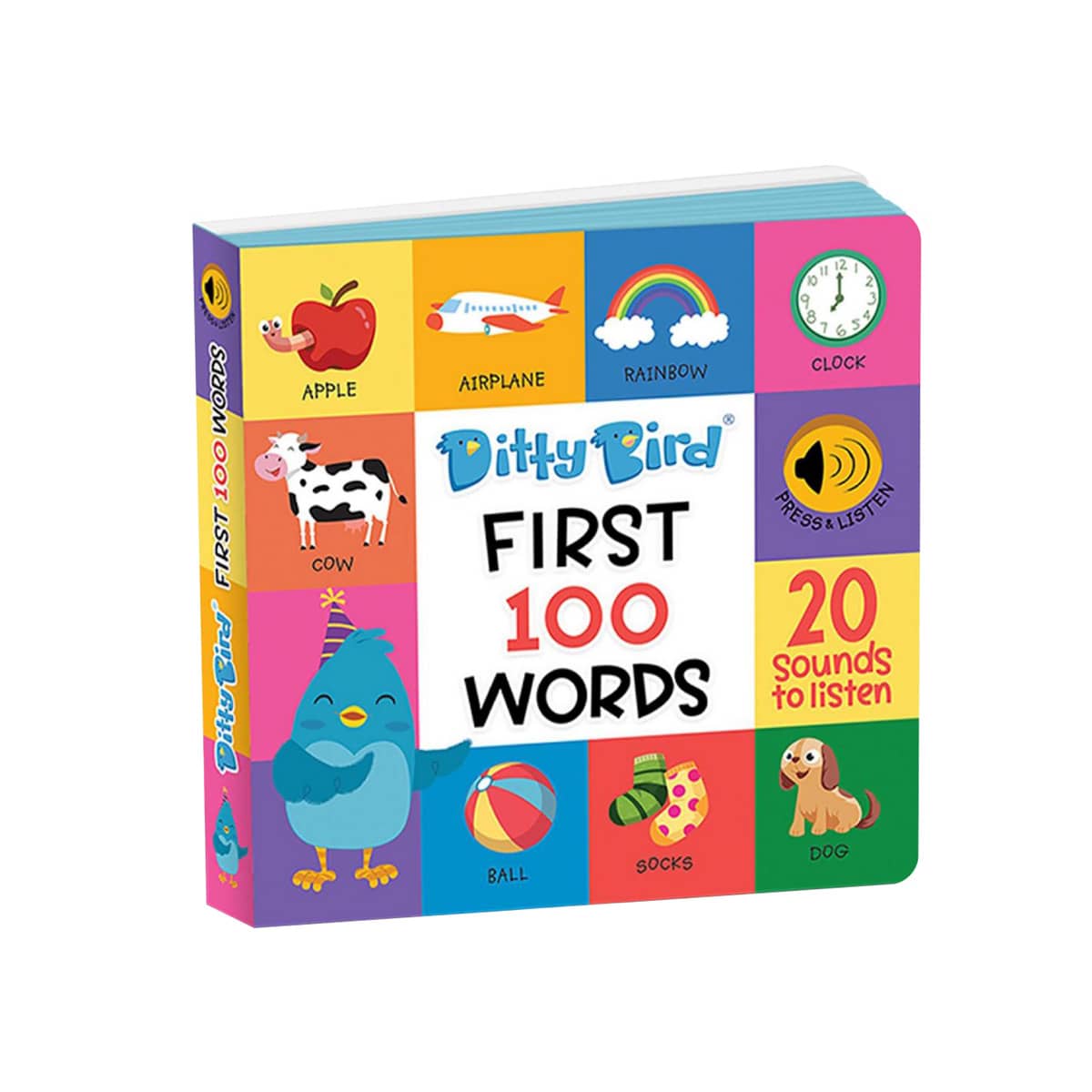 Ditty Bird Interactive Sounds Rechargeable Board Book - First 100 Words