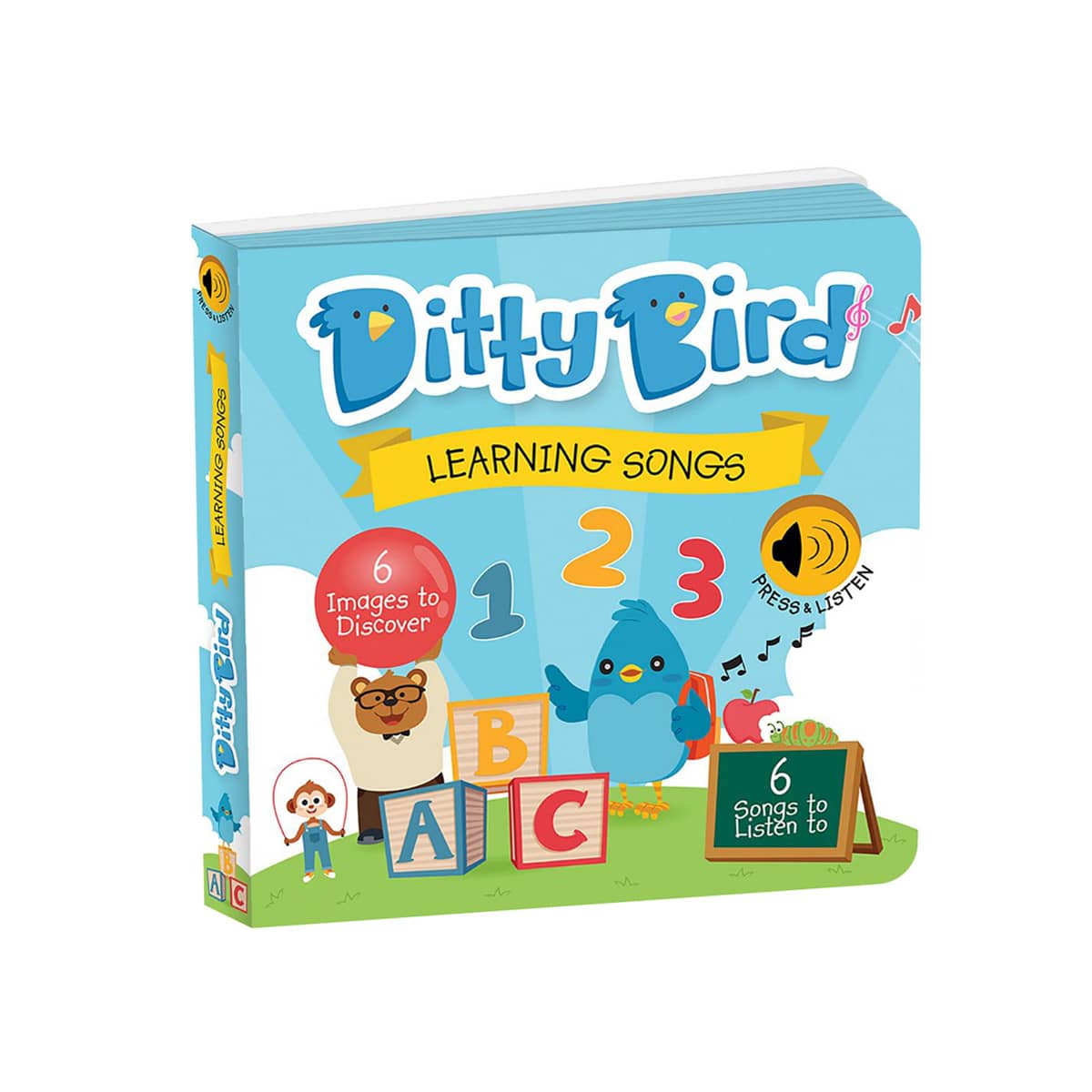 Ditty Bird Interactive Sounds Rechargeable Board Book - Learning Songs