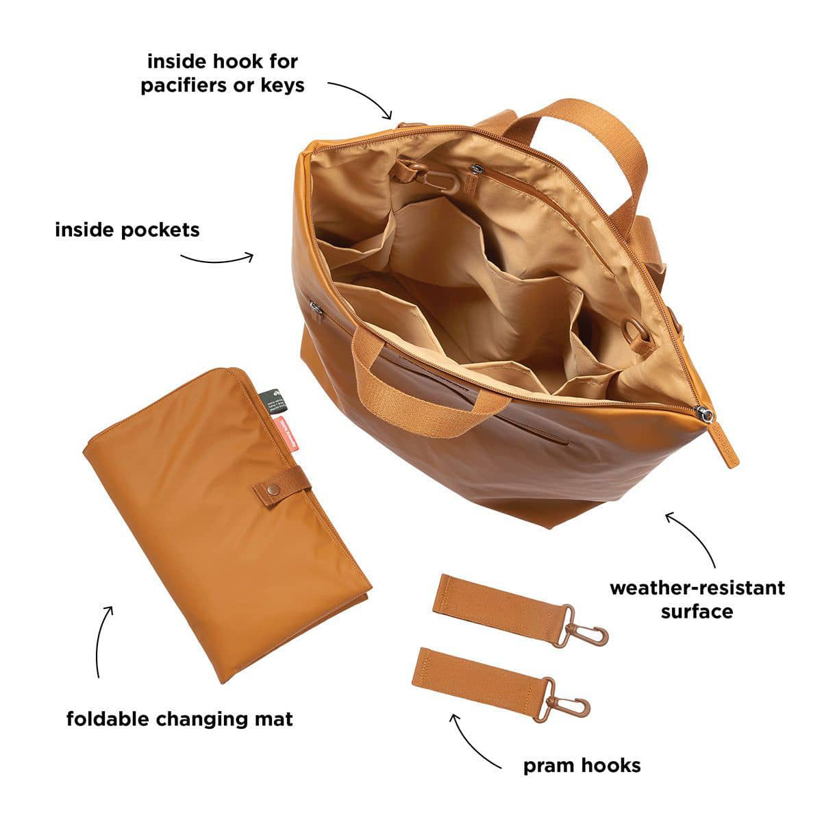 Done by Deer Nappy Bag Backpack - Mustard