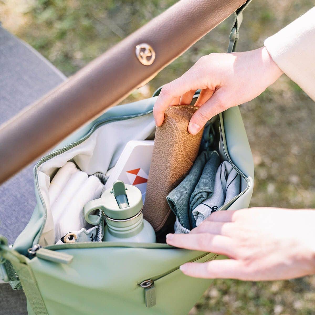 Done by Deer Stroller Bag - Green