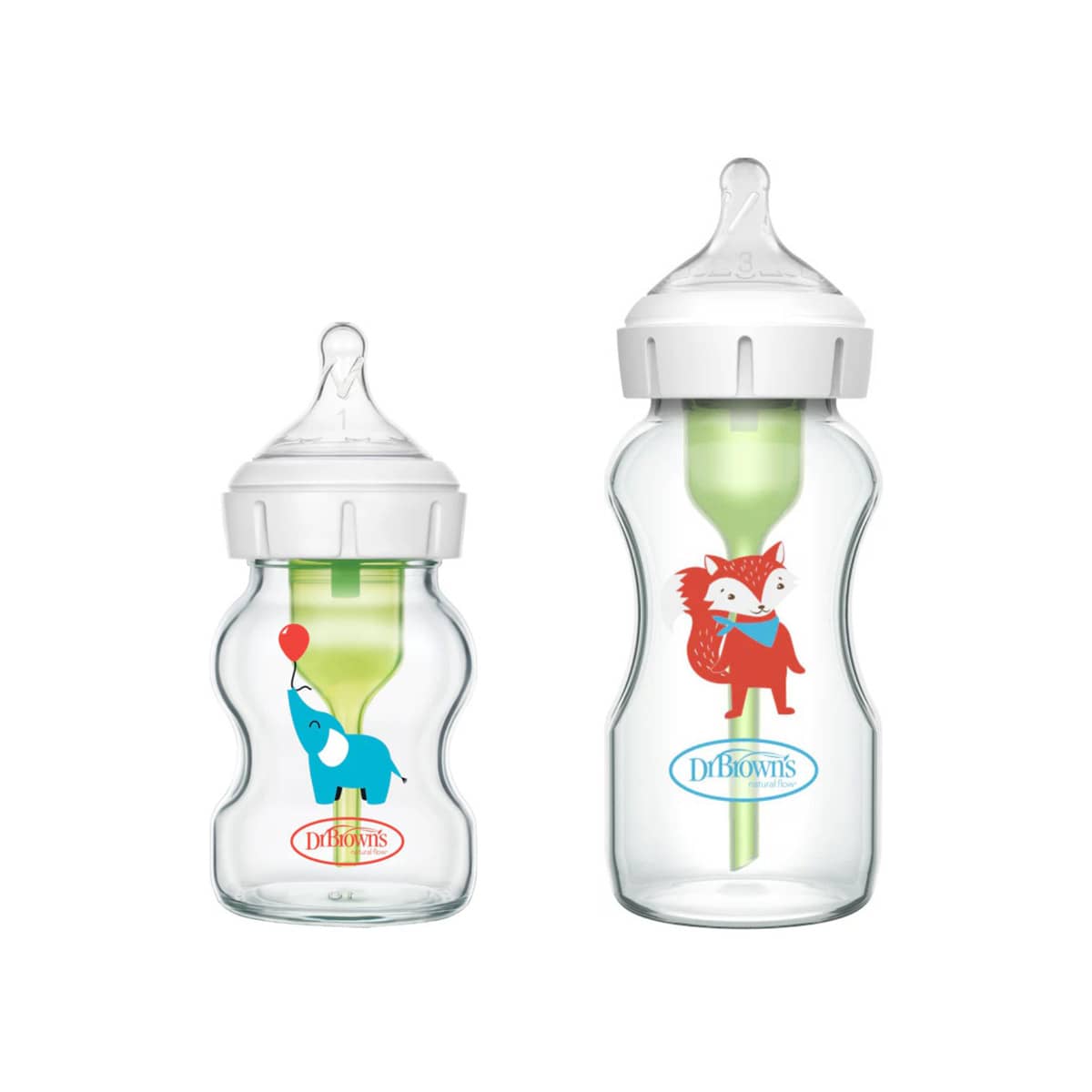 Dr Browns Wide Neck Options PLUS Glass Bottle - Design