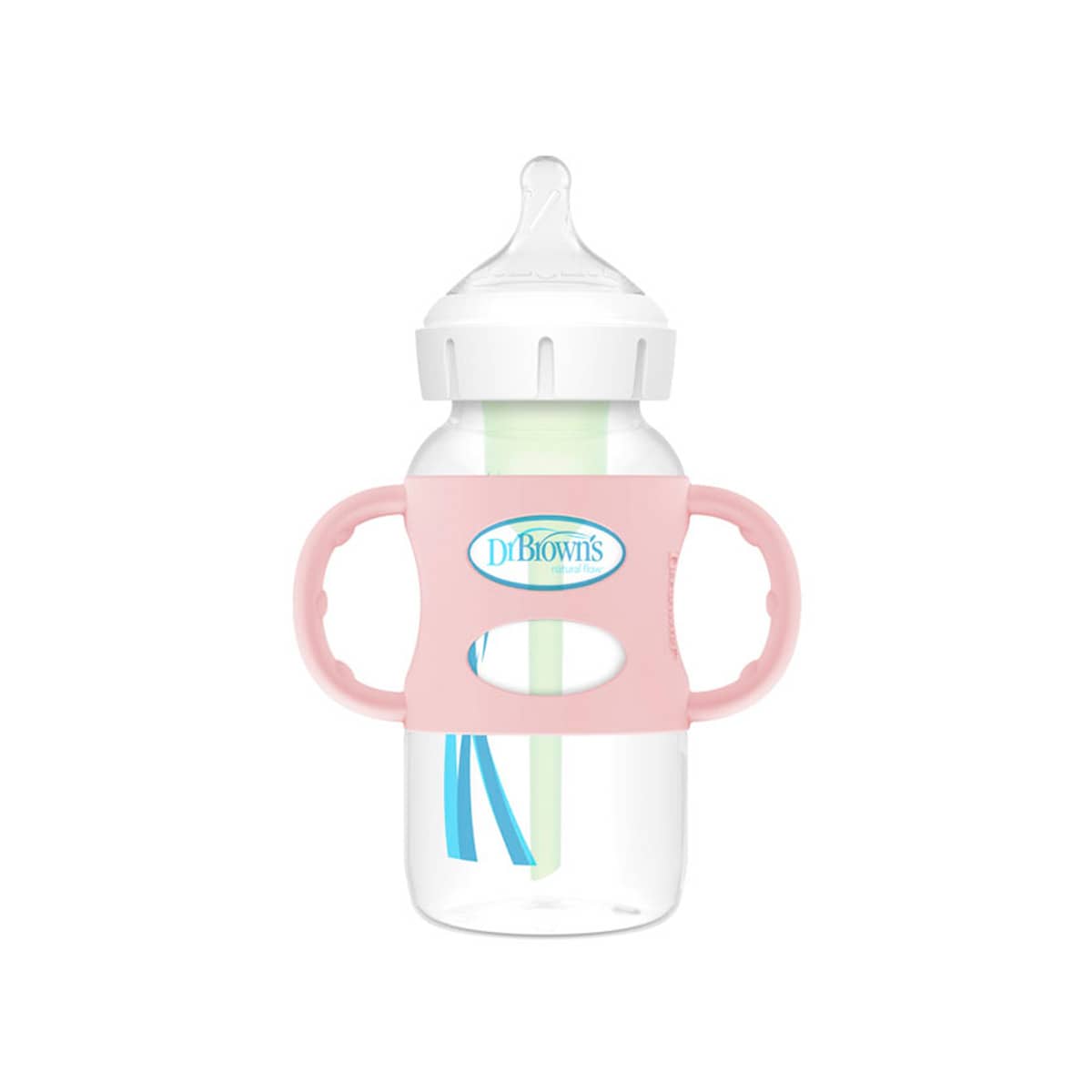 Dr Browns Wide Neck Silicone Handles - Light Pink