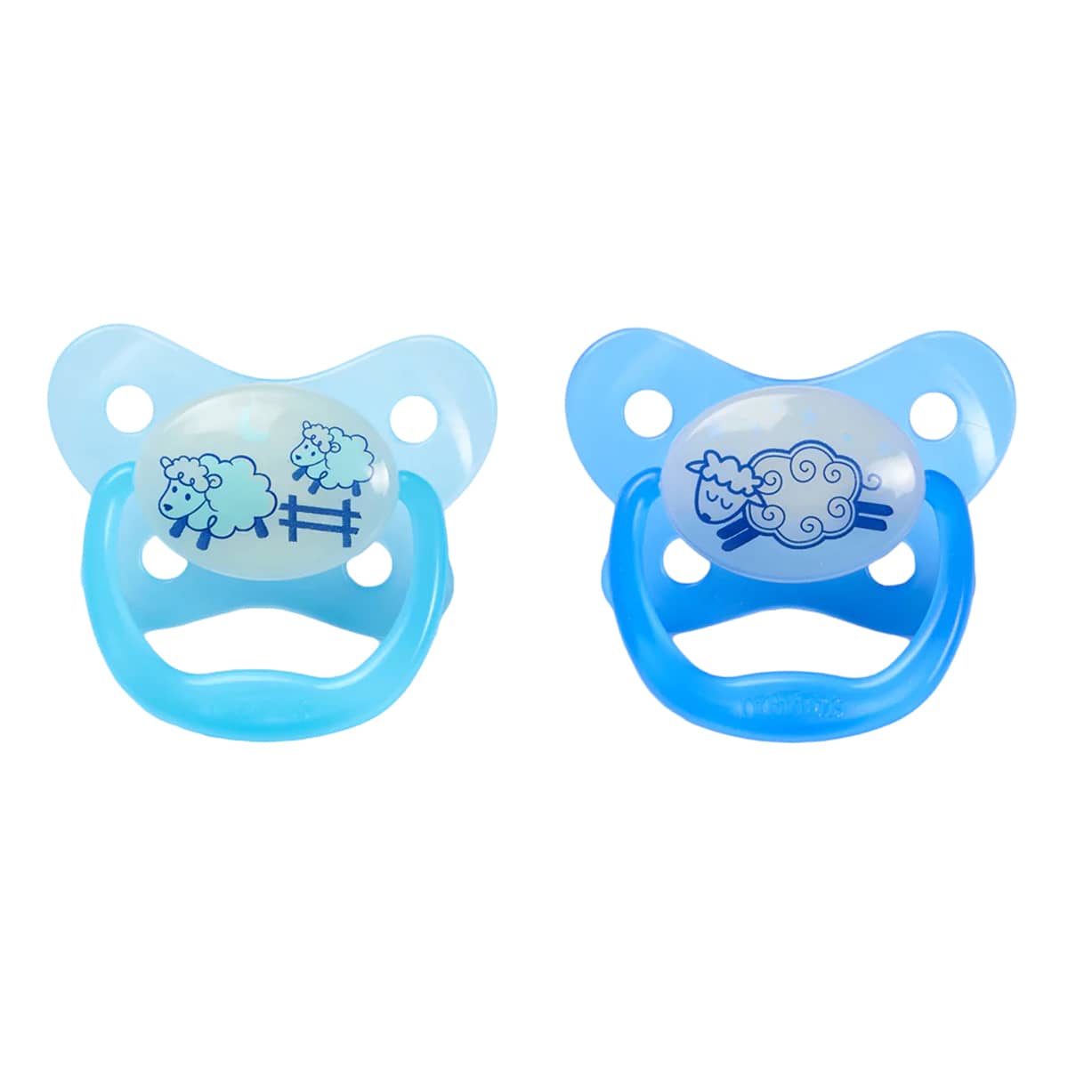 Dr Browns Prevent Contoured Glow in the Dark Pacifiers Blue 0-6m