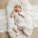 Elke & Indigo Bamboo + Organic Cotton Florence Onesie - Lilac Bouquet