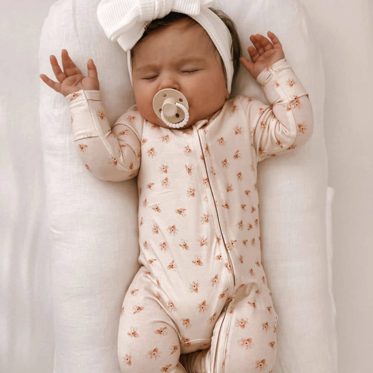 Elke & Indigo Bamboo + Organic Cotton Florence Onesie - Posey