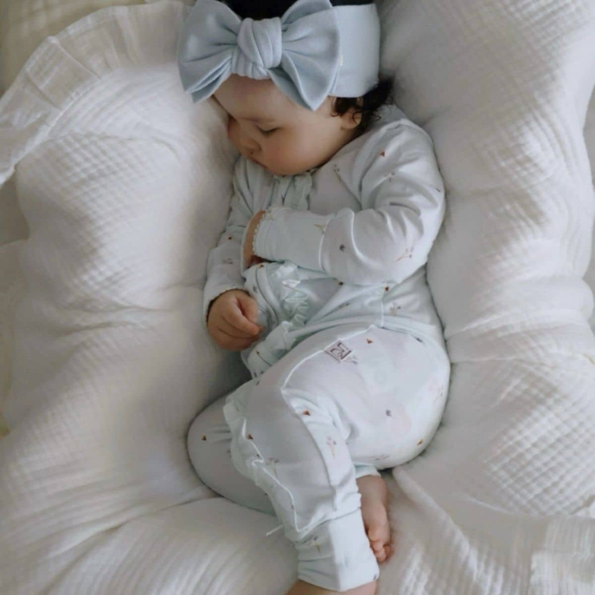 Elke & Indigo Bamboo + Organic Cotton Growsuit - Bluebells