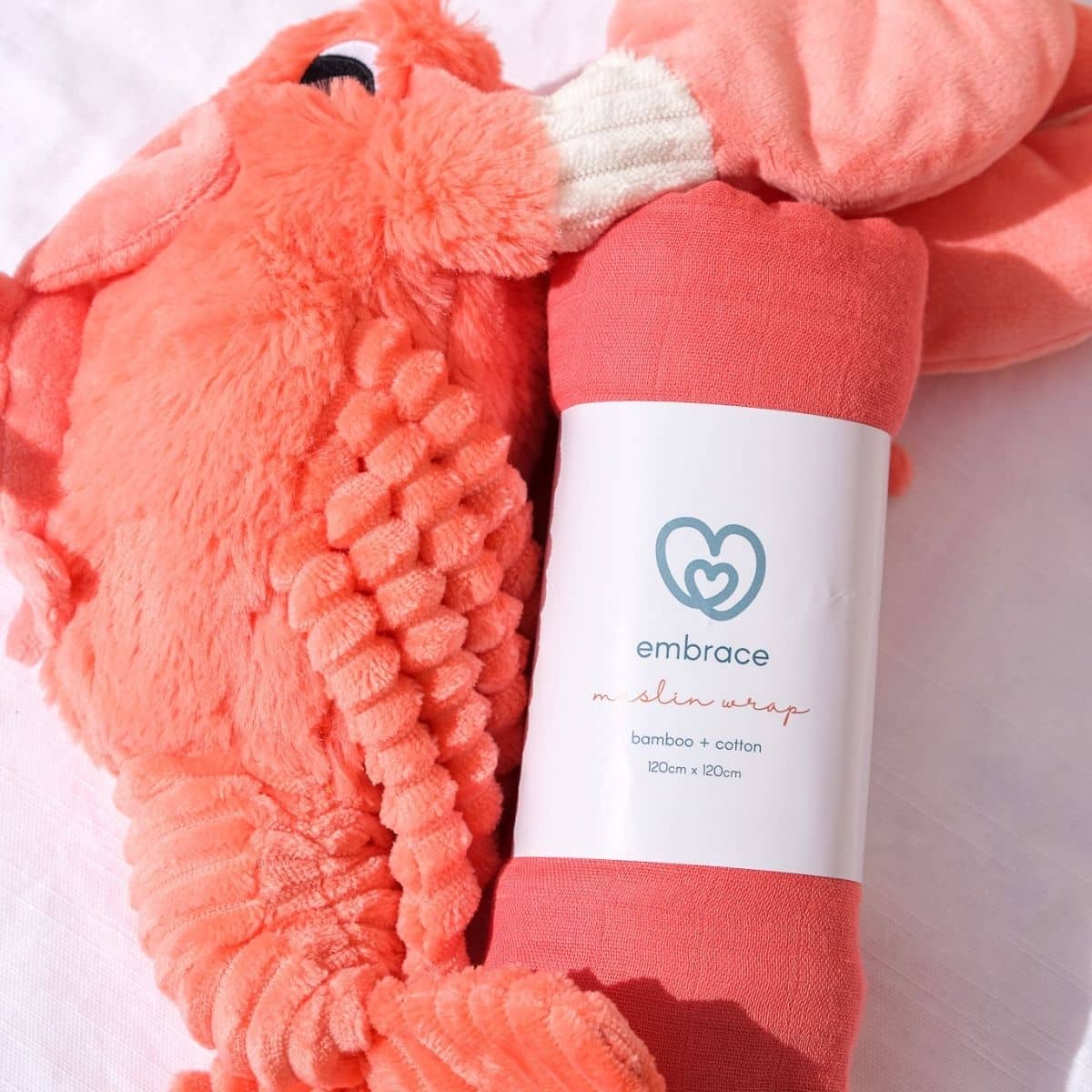 Embrace Muslin Breeze Baby Swaddle - Sunset Coral