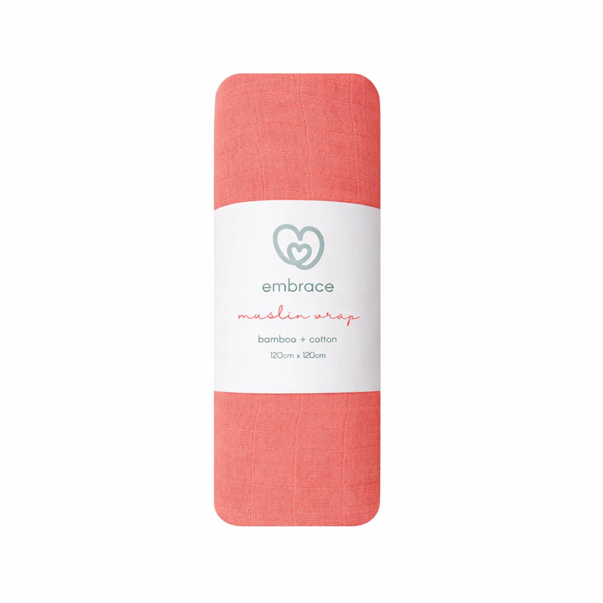 Embrace Muslin Breeze Baby Swaddle - Sunset Coral